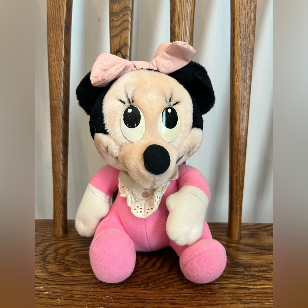 Vintage Playskool 1984 Disney Babies Minnie Mouse Plush Hasbro 12”
